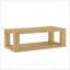 Table basse rectangulaire moderne en bois aggloméré à 2 niveaux de 48 pouces pour le salon et le bureau, moderne et élégante