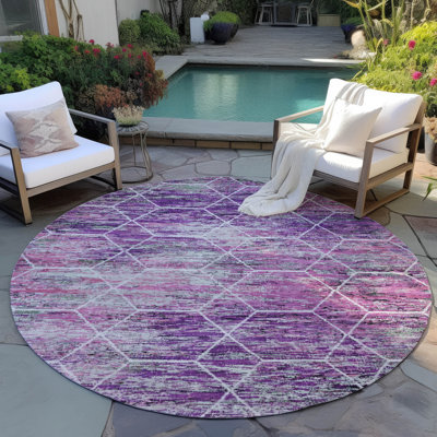 Tapis mauve lavable à la machine intérieur / extérieur Xhevrie