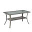 Patio Wicker Coffee Table With Glass Top-1603606042