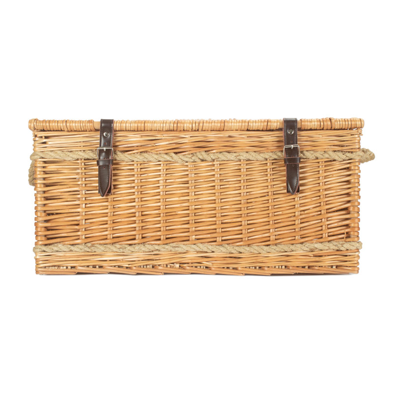 Wicker Rope Handled Storage Trunk