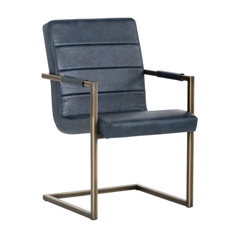 Fauteuil en similicuir - bleu