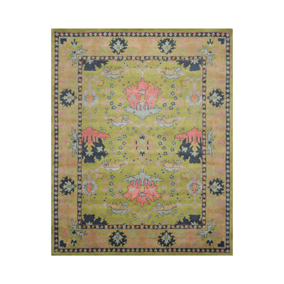 Tapis rectangulaire intérieur / extérieur en laine 8 pi x 10 pi Janique