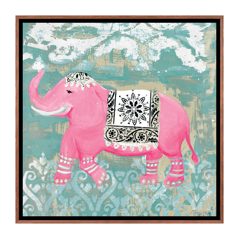«Pink Bazar I» par Hakimipour-Ritter - impression, H 26 po x l 26 po x P 1,5 po, Toile avec cadre en bois classique