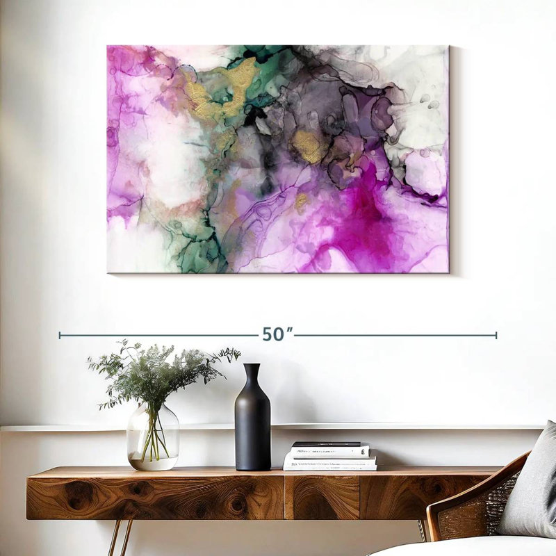 Avery Magenta Expression I, 26" H x 39" W