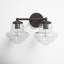 Marah 2 Light Transparent Dimmable Vanity Light-1209264428
