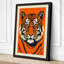 Tiger Face Bold Modern 1 Piece Wrapped Canvas Wall Art-491724016-491724018