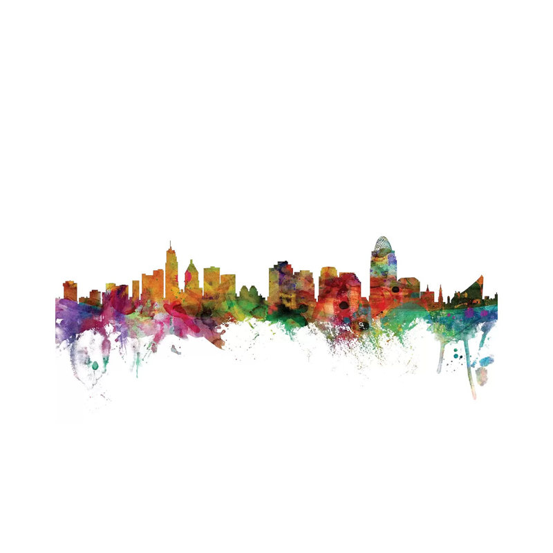 Cincinnati, Ohio Skyline by Michael Tompsett - Wrapped Canvas Gallery-Wrapped Canvas Giclée
