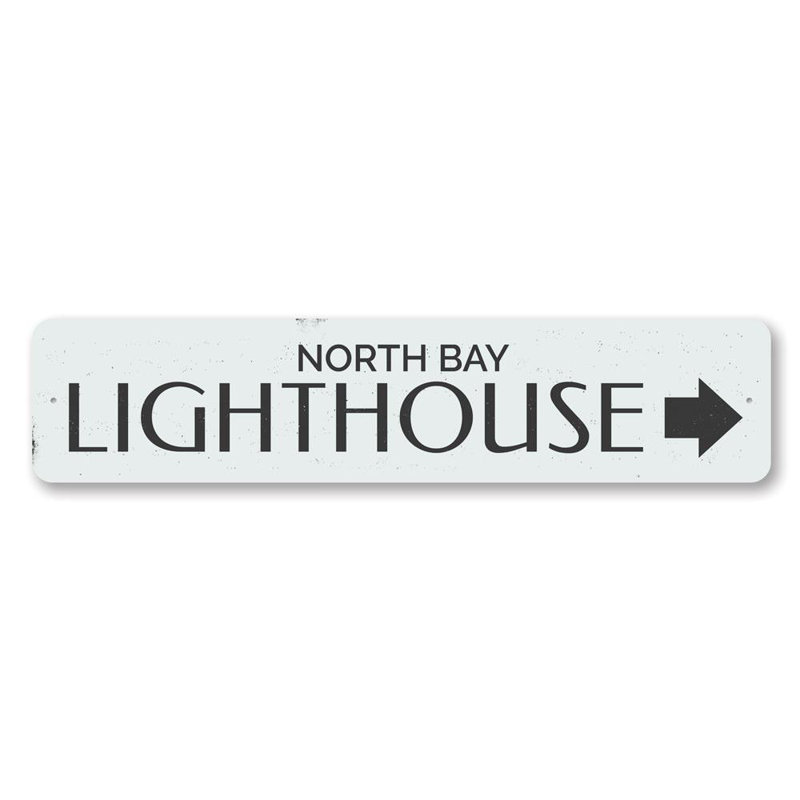 Enseigne de phare en aluminium, H 6 po x l 24 po x P 0,063 po