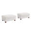 Modern Upholstered Faux Fur Square Ottoman(Set Of 2)-1767244635