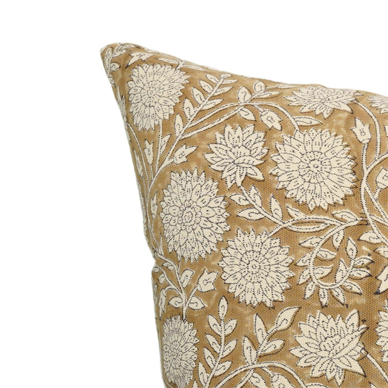 Housse de coussin en coton Floral, Carré, H 26 po x l 26 po