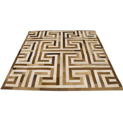 Tapis beige moderne en similicuir 8X10