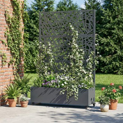 Eurel Metal Planter Box with Wheels