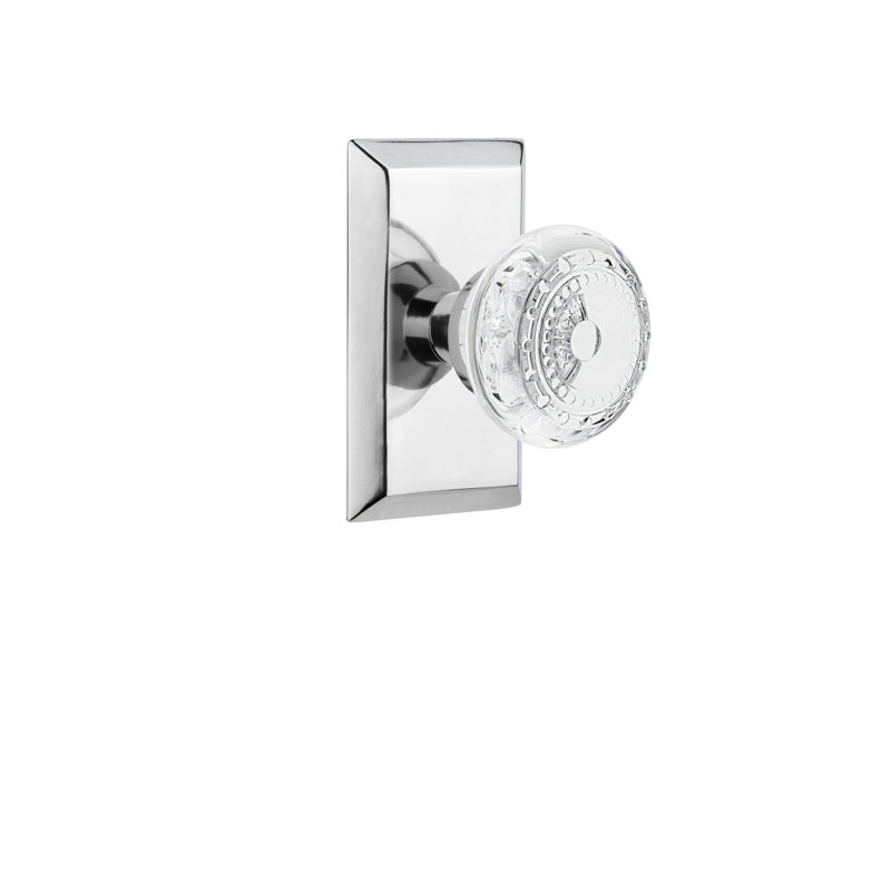 Plaque Studio avec poignée Crystal Meadows, 2 3/4 po, Chrome brillant
