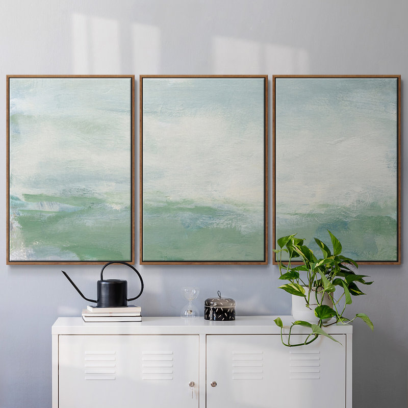 Coastal I - Toile encadrée multi-pièces, Noyer, H 40 po x l 78 po x P 2 po