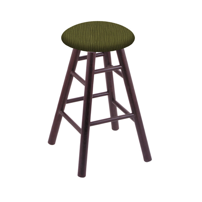 Tabouret de bar 24 po pivotante, Chêne cerisier foncé, Perroquet graphique, Très haut (assise de 36 po de hauteur)