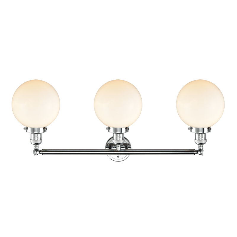 Lorri 3 - Light Vanity Light, Matte White, Incandescent, Polished Chrome