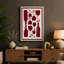 Wine in Burgundy Geometric - Wrapped Canvas-126091382-126091378