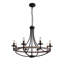 Cailley 8 - Light Dimmable Wagon Wheel Chandelier