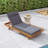 Lounge Chaise  With Headrest, Acacia Wood(Set Of 1)-61495443