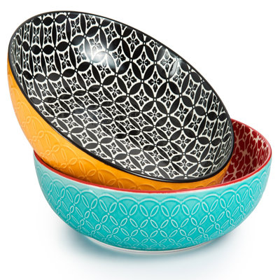 Large Serving Bowls, 9.6 Inch Fruit Salad Bowls