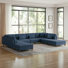 8 Seater Corduroy Corner Sofa