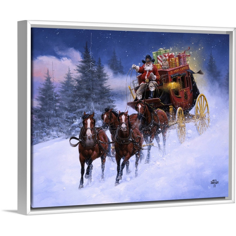 Reproduction d’art sur toile, "nick’s Express" par Jack sorde, H 13 po x l 16 po x P 1,75 po, Cadre blanc