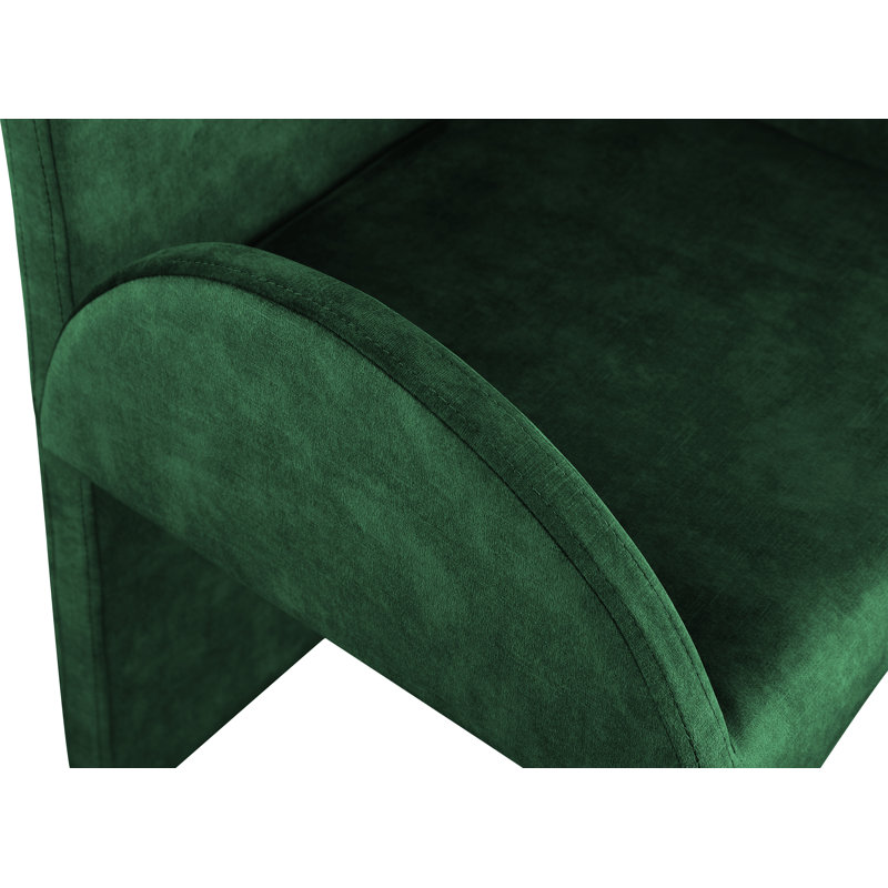Caserta 18.5'' H Velvet Upholstered Armchair, Green Velvet