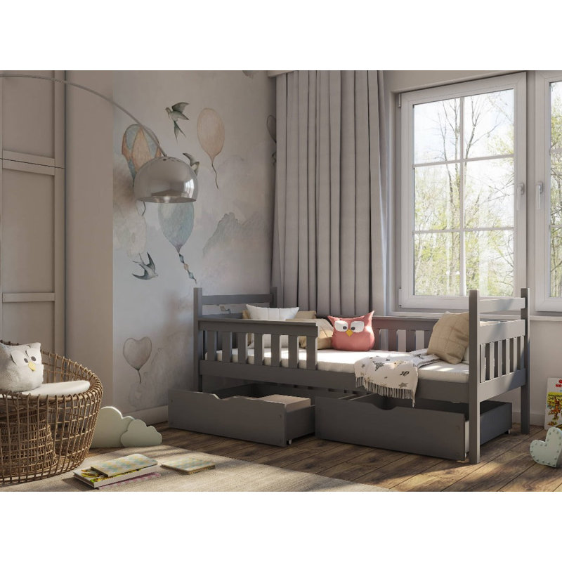 Emma Single (3') Standard House Beds with Storage Included with Trundle Included