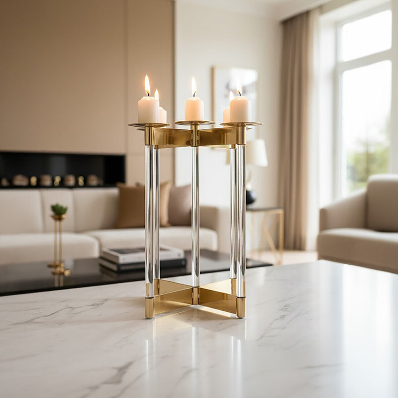 Ann Tabletop Lantern, Gold