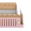 Lit plateforme double en forme de voiture avec coussin moelleux Aleighana