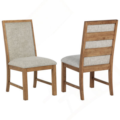 Chaise d'appoint rembourrée Natural Brown (ensemble de 2)
