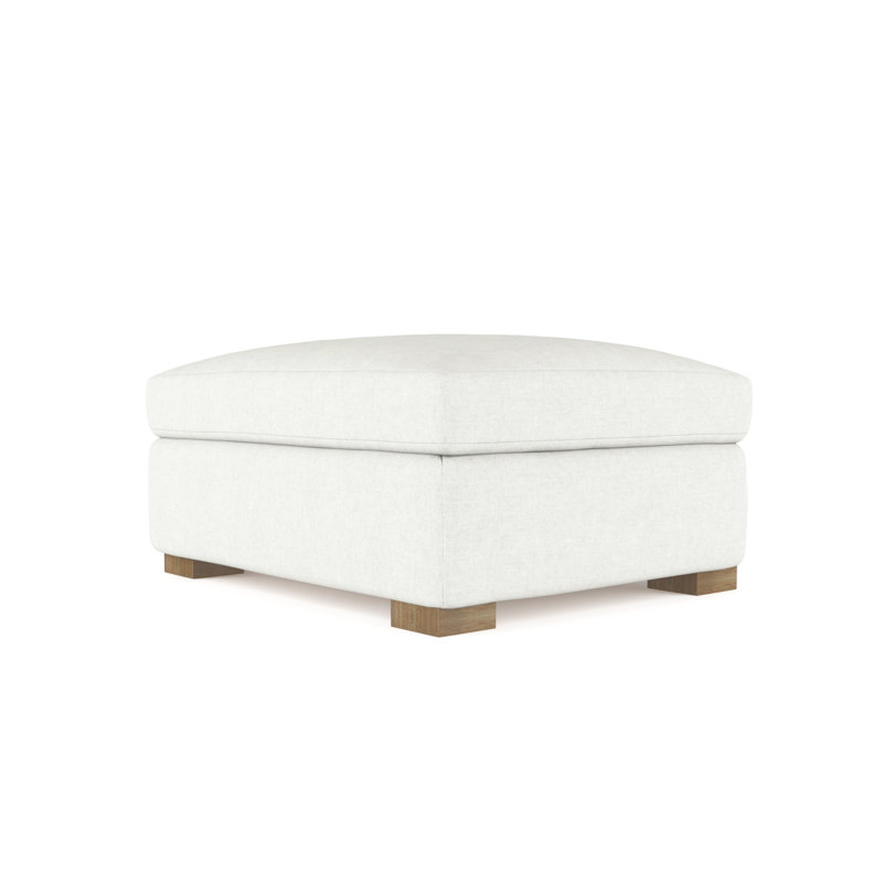 Repose-pieds Horatio, Velours moelleux blanc, Patiné