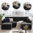 106" Wide Reversible U-Shaped Modern Modular Sectional Sofa With 2 Ottomans, Charging Port, Arm Pillows, Side Pockets-1904453972