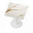Square Faux Marble Dining Table with Titanium Gold Feet (31.5")