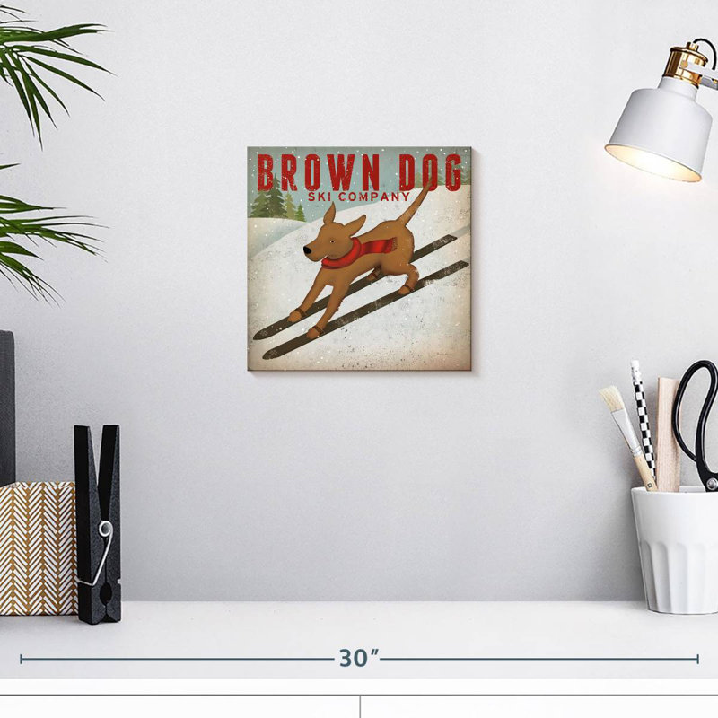 Brampt Brown Dog Ski Co, 10" H x 10" W
