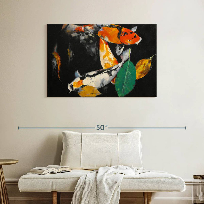 Brampt Koi Pond At Night, 26" H x 39" W