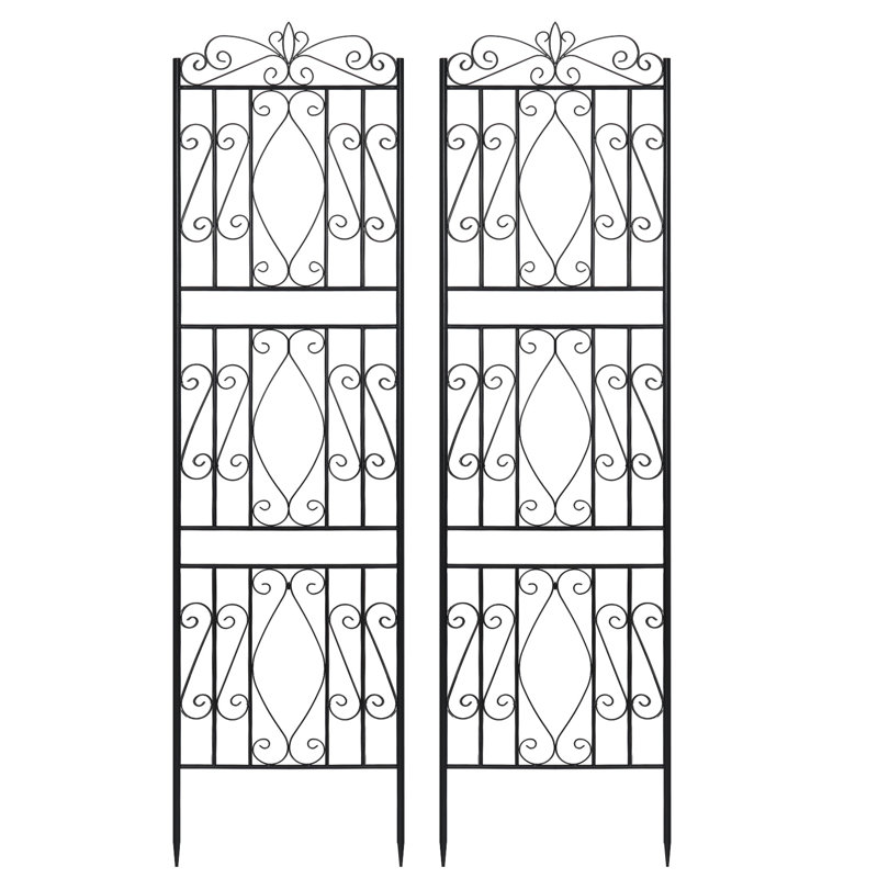 Otmar 182cm H x 2cm W Metal Fan Trellis