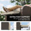 Chaise de patio inclinable avec dossier et repose-pieds réglables, chaise longue d'extérieur toutes saisons-132597051