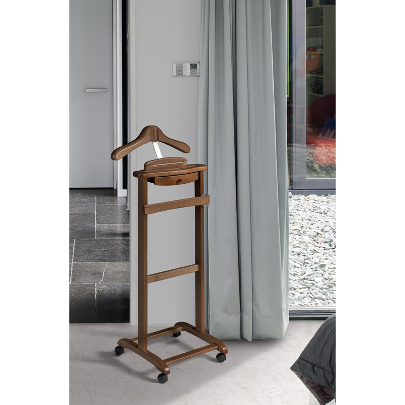 Freestanding Valet Stand, Walnut