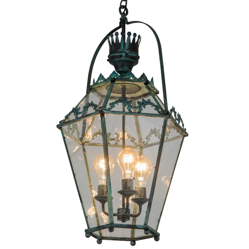 3 - Light Dimmable Lantern Geometric Chandelier