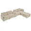 Canapé modulaire de 154 po avec repose-pieds en nuage avec repose-pieds modulaires en U de 154 po, canapé modulaire surdimensionné moderne en velours côtelé 6 places avec console centrale Port USB, beige-940497909