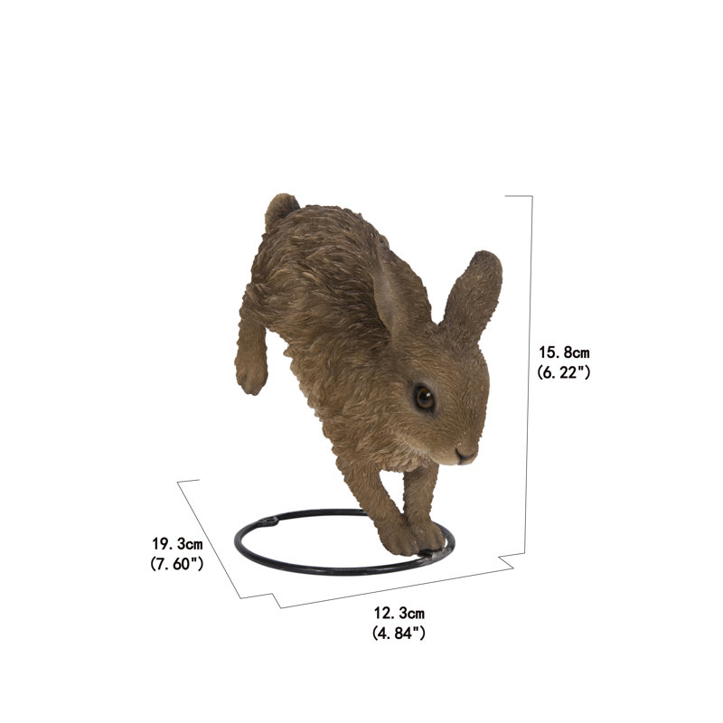 Hare Cub Running Statue