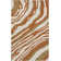 Tapis d’intérieur / extérieur crocheté à la main rouille / beige à motif abstrait Mireia
