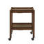 Telluride Wood Finish Folding Bar Cart With Two Detachable Trays-983094336