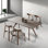 Rectangular rock plate dining table sets