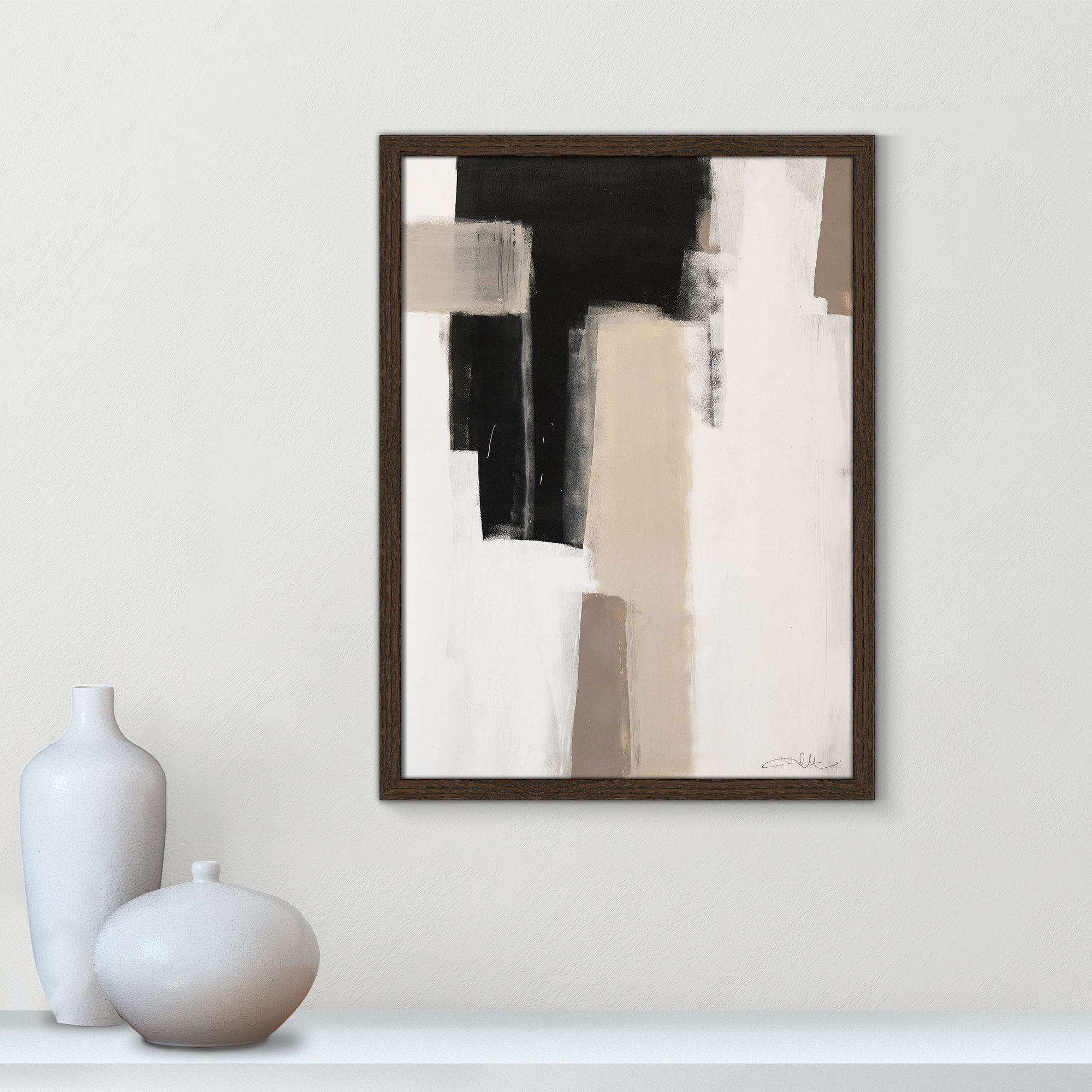 Earth Scapes I by Casa Fine Arts, Walnut Slim Unmatted Picture Framed, 23" H x 17" W x 1.25" D