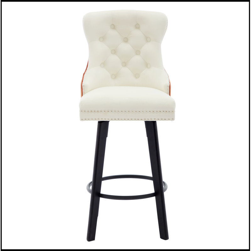 Button Tufted Bar Stools