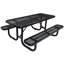 Rectangular outdoor steel picnic table-1922204462