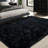 Soft Black Shag Rug for Living Room, 6x9 ft Indoor Modern Plush Carpets for Bedroom Home Decor-520308954