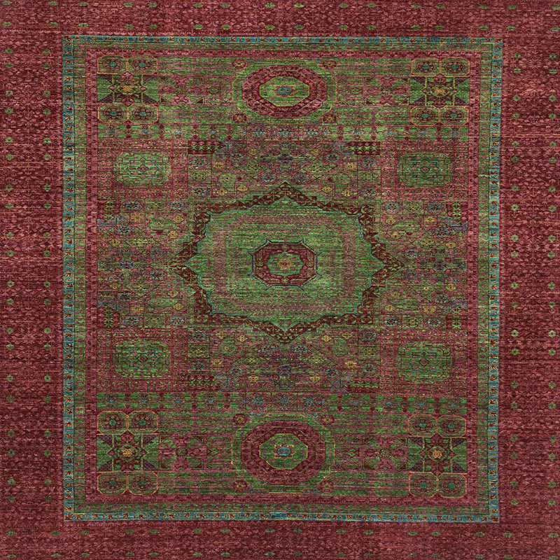 Tapis abstrait moderne 2368, Carré 5 pi